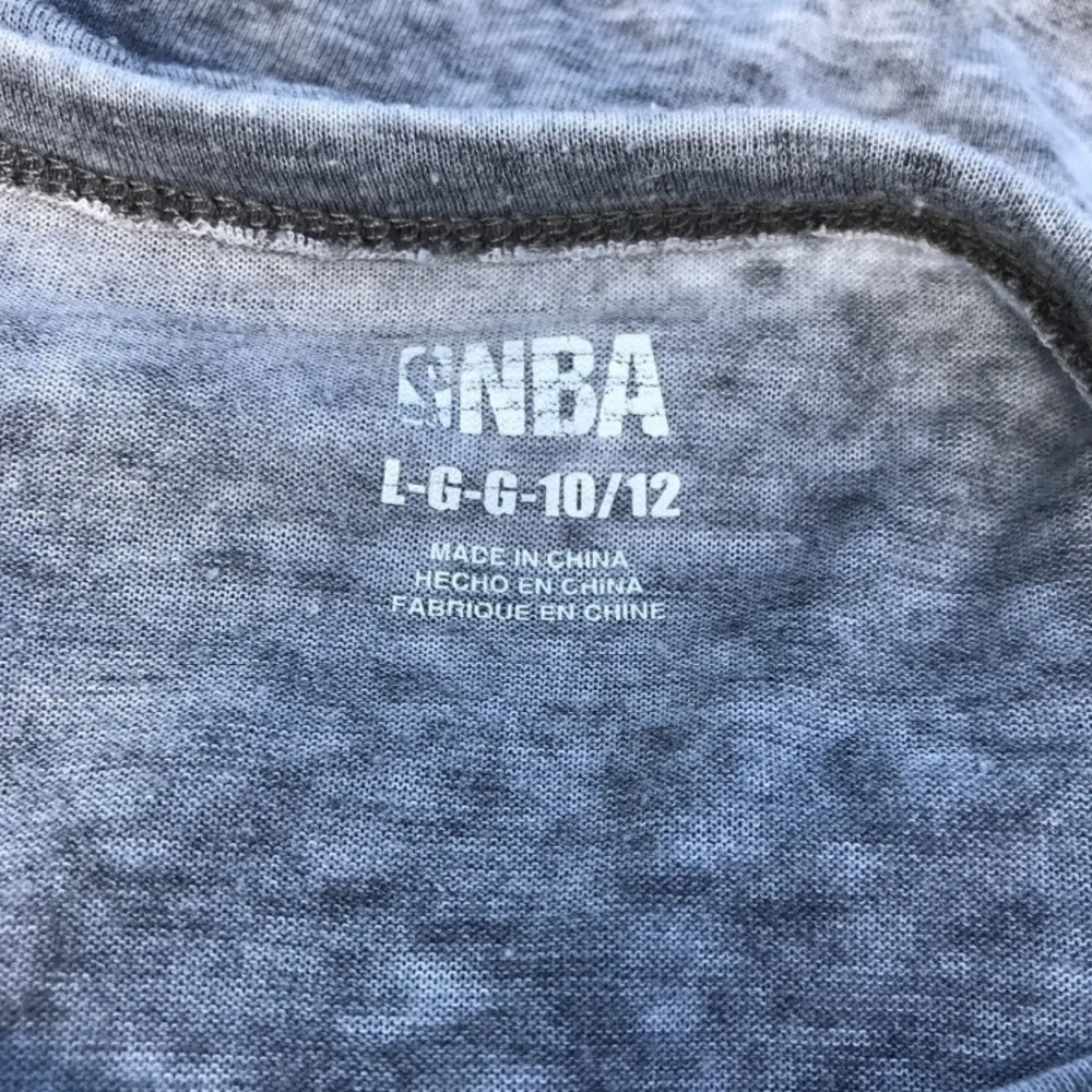 NBA Chicago Bulls Womens Retro Logo Burnout Crew Neck Long Sleeve Gray - Picture 6 of 8